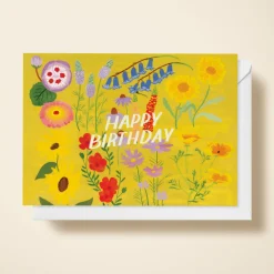 Floral Birthday Yellow