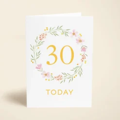 Floral Wreath 30th Birthday