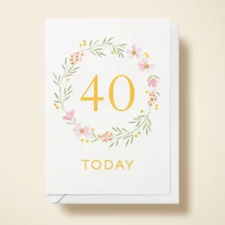 Floral Wreath 40th Birthday