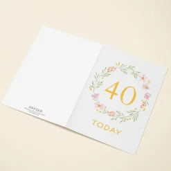 Floral Wreath 40th Birthday