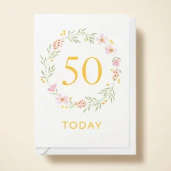 Floral Wreath 50th Birthday