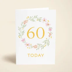 Floral Wreath 60th Birthday