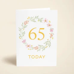 Floral Wreath 65th Birthday