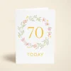 Floral Wreath 70th Birthday