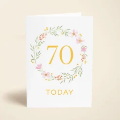 Floral Wreath 70th Birthday