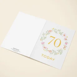 Floral Wreath 70th Birthday