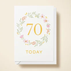 Floral Wreath 70th Birthday