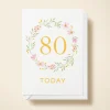 Floral Wreath 80th Birthday
