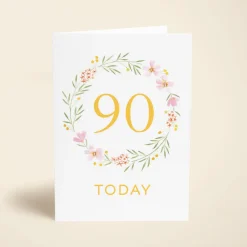 Floral Wreath 90th Birthday