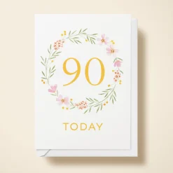 Floral Wreath 90th Birthday