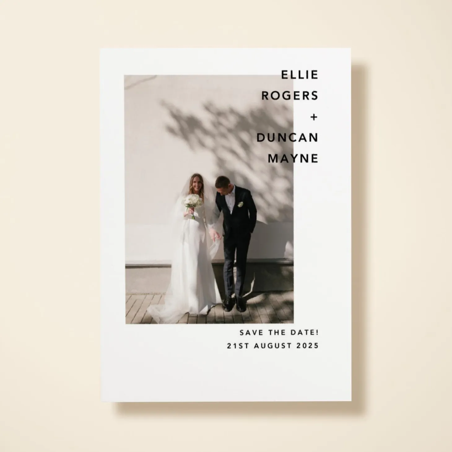 Modern Portrait Save The Date