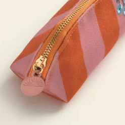 Pink Stripe Pencil Case