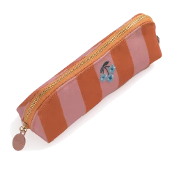 Pink Stripe Pencil Case