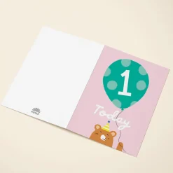 1st Birthday Bear Pink